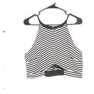 Striped cropped tank top